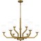 Quoizel Cavalier Chandelier 9 Lights Aged Brass CVR5034AB - alternate 1